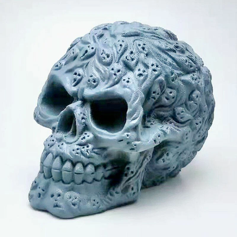 3d skull top silicone mold
