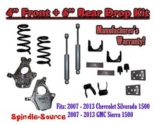 4" / 6" Drop Lowering Kit SHOCKS FOR 07 - 13 Chevy Silverado GMC Sierra 1500 V8