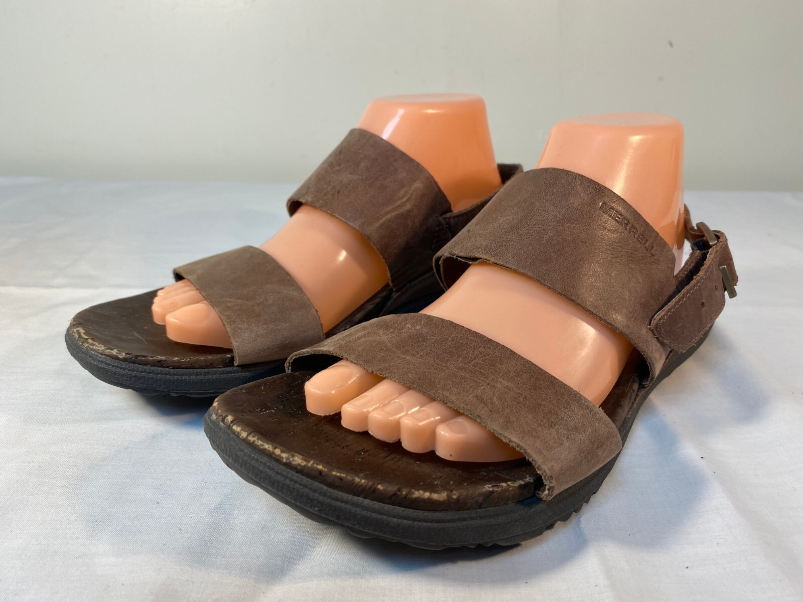 Merrell Around Town 2 cinturini sandali donna pelle marrone slingback US 11