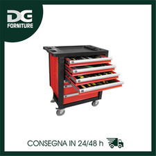 CARRELLO PORTAUTENSILI PER OFFICINA FERMEC 7 CASSETTI COMPLETO KIT 172 UTENSILI