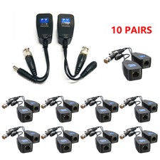 10 Pairs HD-CVI TVI AHD CVBS Passive Video Balun RJ45 Transceiver Connector lF8f