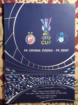 Programs Red Star Crvena Zvezda Belgrade Serbia - FC Zenit Saint Petersburg 2004