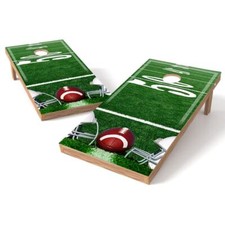 Football 50 Yardline Cornhole Board Wrap