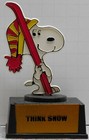 Vintage Peanuts Snoopy "Think Snow" Aviva Trophy Nice HTF — photo 1