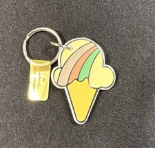 Vintage 1984 Hallmark Keychain Ice Cream Sweets Dessert 2" New Old Stock