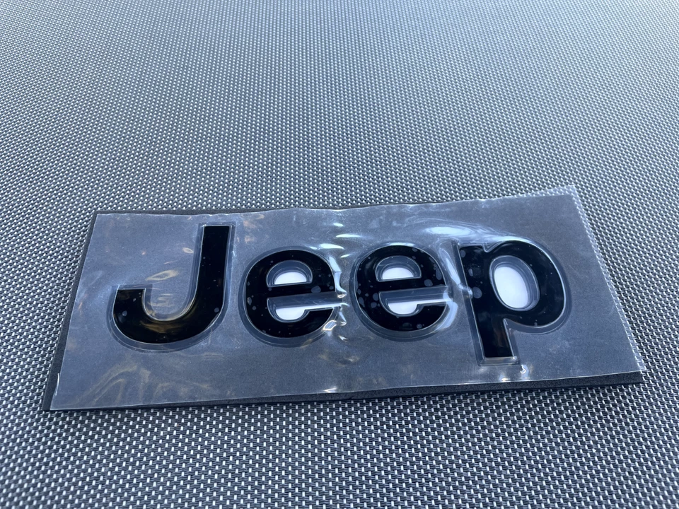 2 (two) 2018-2024 JEEP Wrangler/Gladiator Fender Emblem Black w/ BLack Outline - Image 4 of 4