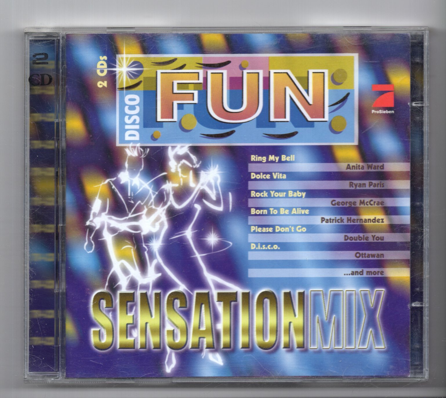 (JW363) Disco Fun, Sensation Mix, 36 tracks various artists - 1998 double CD