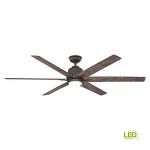 64 Inch Espresso Ceiling Fan With Led Light Kit Remote Control Dc