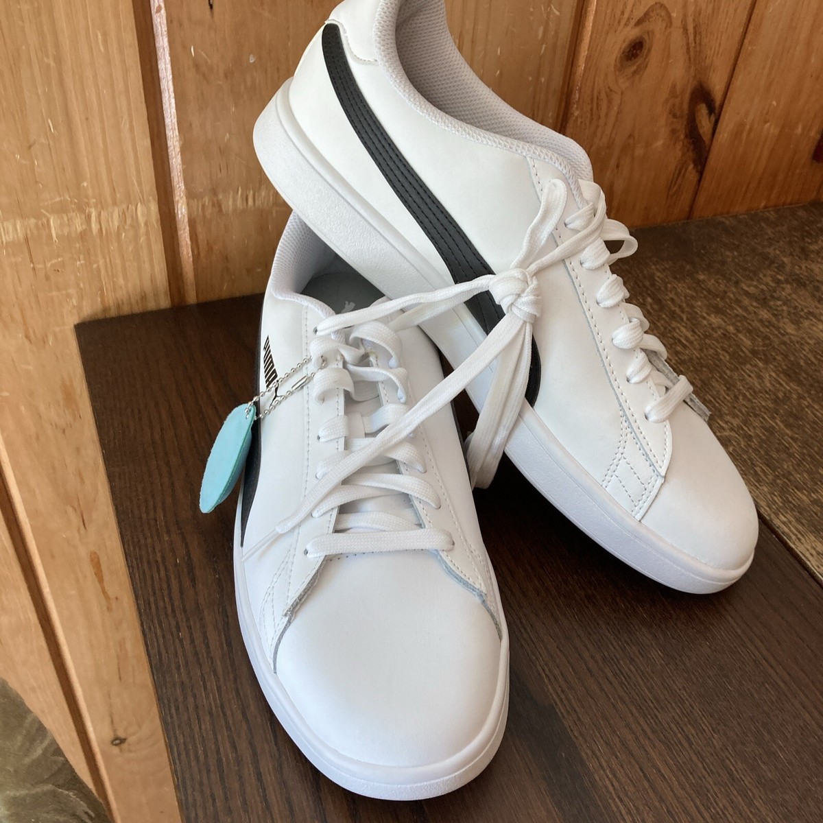 PUMA ASTRO KICK SL MENS WHITE BLACK SOFTFOAM CLUB SNEAKERS SHOES SIZE 11