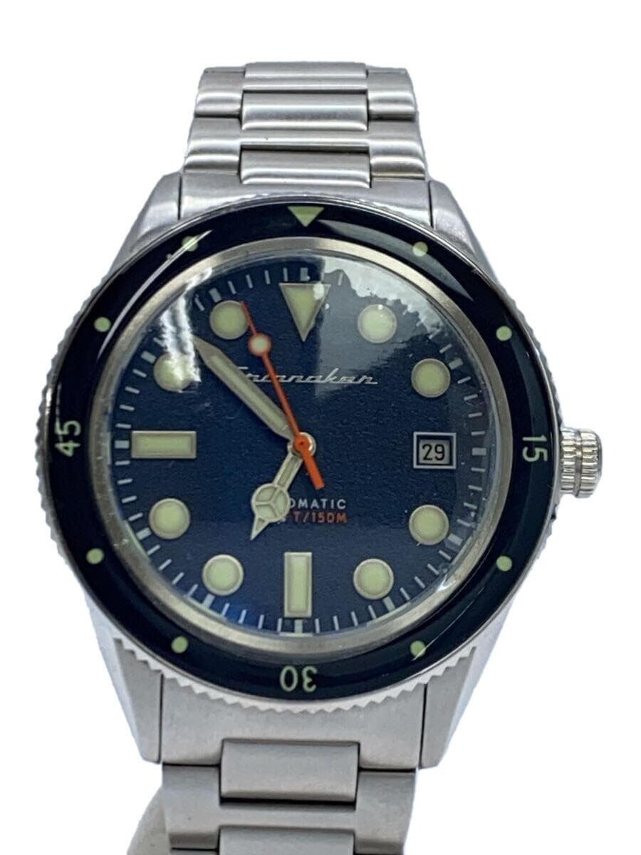 SPINNAKER Cahill SP5075-22 Automatic Navy Silver SS Analog