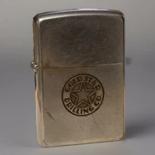 VTG Zippo 1937-50 Pat 2032695 Gold Star Drilling OLD& RARE Advertising Lighter