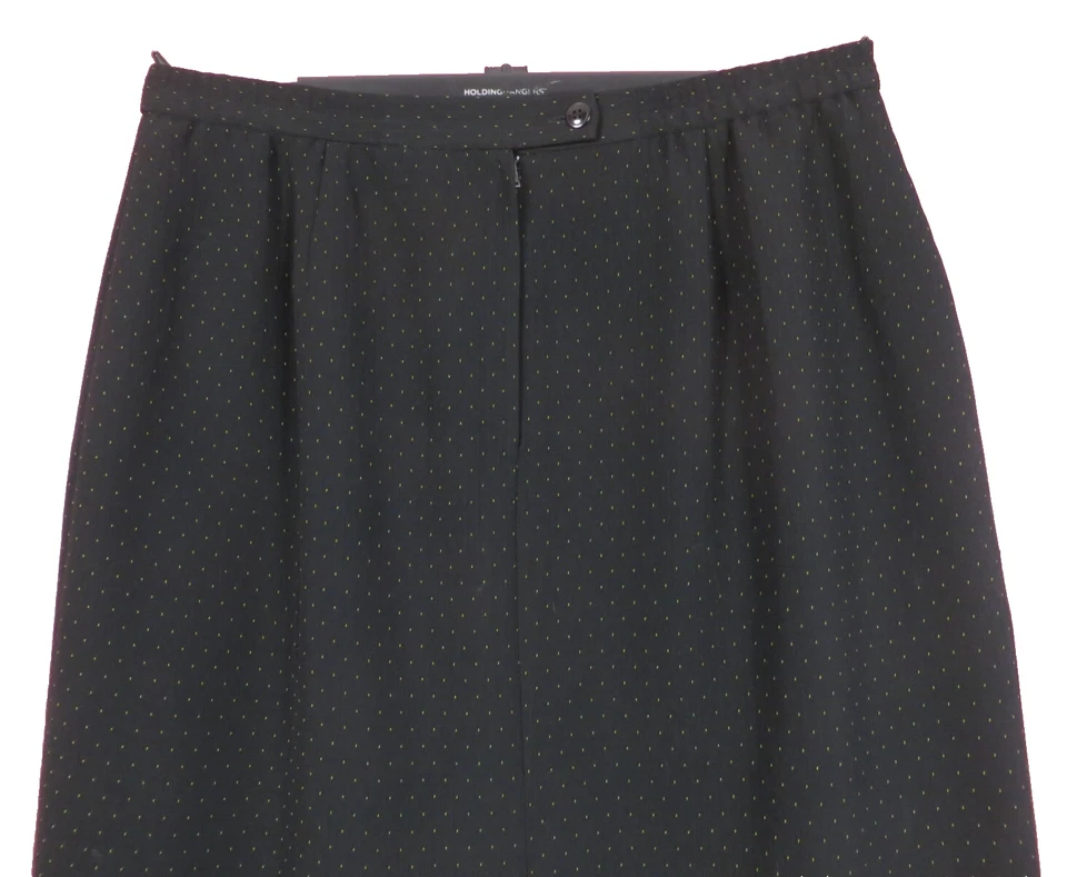 SK19096 LE SUIT Mujer Poliéster Clásico Falda Lápiz Negro Amarillo Punto Talla 14W Foto 4 de 4