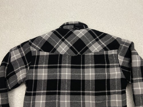Roper Shacket Shirt BOYS M 8-10 Plaid Flannel Sherpa Lined Long Sleeve Jacket - Picture 9 of 22