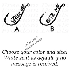 Bite Me Fishing Vinyl Sticker Decal For Window Laptop Notebook Tumbler 