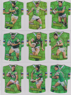 2009 NRL SELECT CHAMPIONS CANBERRA RAIDERS JERSEY FOIL + GEM +
