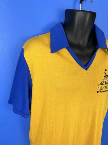 ACT Wrestling Association vintage polo shirt Jem Fashions 105cm chest/large - Picture 4 of 8