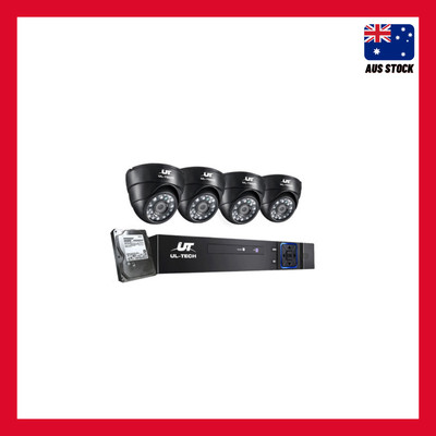UL-tech CCTV Camera Security System Home 8CH DVR 1080P 4 Dome cameras with 1TB H