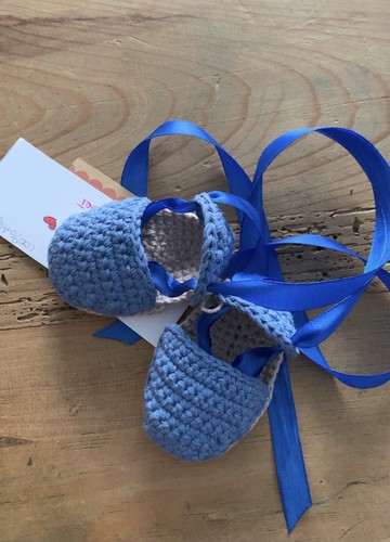 Esparteña Bebe 3/6 Meses Patucos Alpargatas Zapatos Recién Nacido Punto Crochet. |