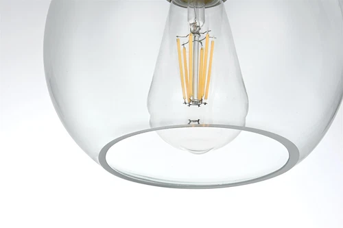 Living District Baxter 8" Pendant Clear Shade In Satin Gold - Picture 4 of 10