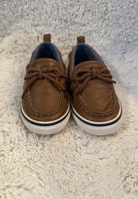 Old Navy Toddler Boy Boat Shoes Size 6 Brown Classic Laces/Tassle Formal Fashion