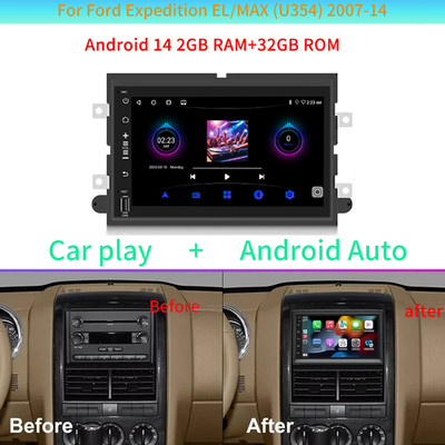 For Ford Expedition EL/MAX (U354) 2007-14 Android14 Car Stereo Radio Carplay GPS