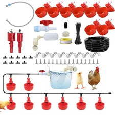 Automatic Chicken Watering System Including 8 Chicken Water Cups, 6 Meters Bl...