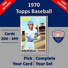 1970 Topps Baseball Card Singles #200–399 – Pick Your Card – Complete Your Set