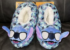 DISNEY STITCH SLIPPER SOCKS SHOES SIZE 8-10 M/L New