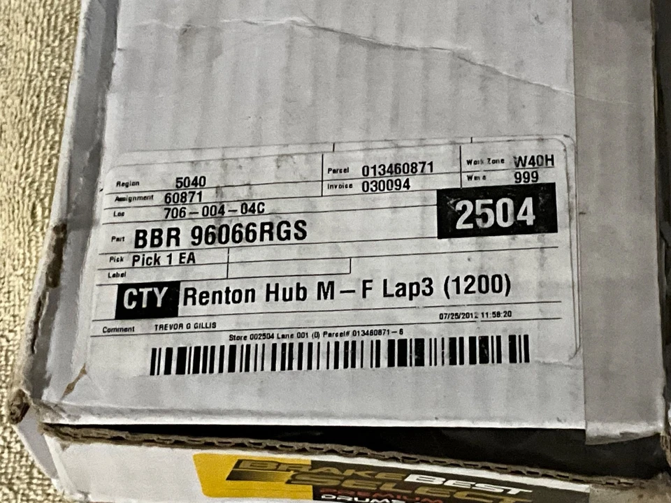 (2) ROTORES TRASEROS DE HIERRO FUNDIDO BEST SELECT FRENO NISSAN 240SX, 96066RGS, NIOB Foto 3 de 4
