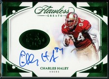 Charles Haley 2024 Panini Flawless #G-CHY Greats Emerald Autographs #/5 49ers