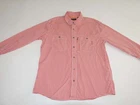 Orvis Men's River Guide Active Fit Fishing Shirt Size Large Salmon White Gingham