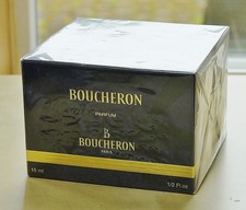 Vtg BOUCHERON by BOUCHERON splash PURE PARFUM 1/2 oz 15 ml RING bottle SEALED