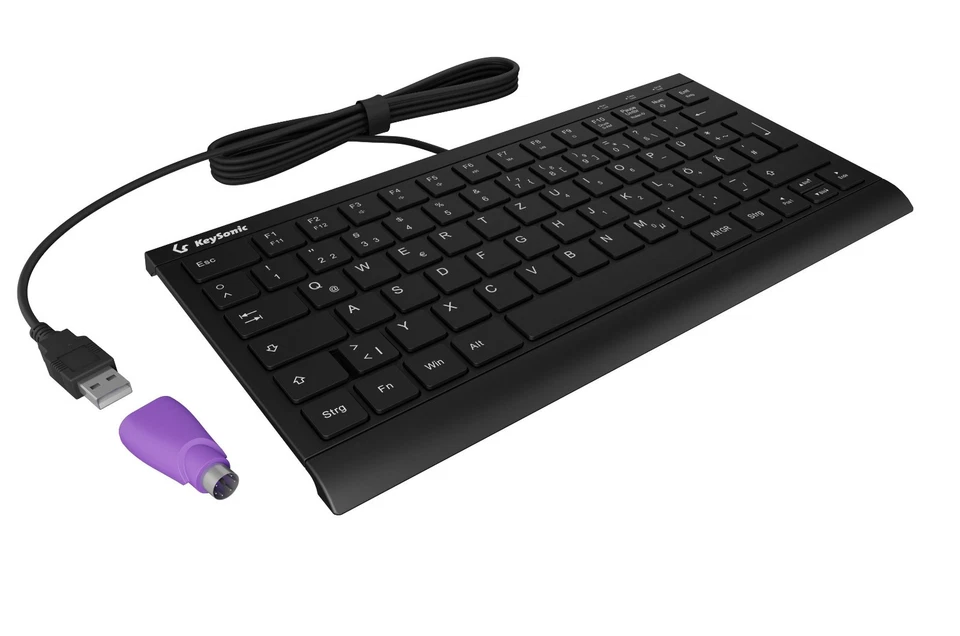 KEYSONIC KSK-5011ELC Mini-USB-Tastatur Hintergrundbeleuchtung 60956 B-Ware