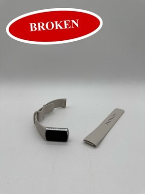 (BROKEN) Fitbit Charge 6 Fitness Tracker GPS Heart Rate Porcelain Silver