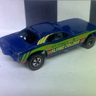 1974 Hot Wheels Redline TOP ELIMINATOR Flying Colors Funny Car BLUE Vintage NICE
