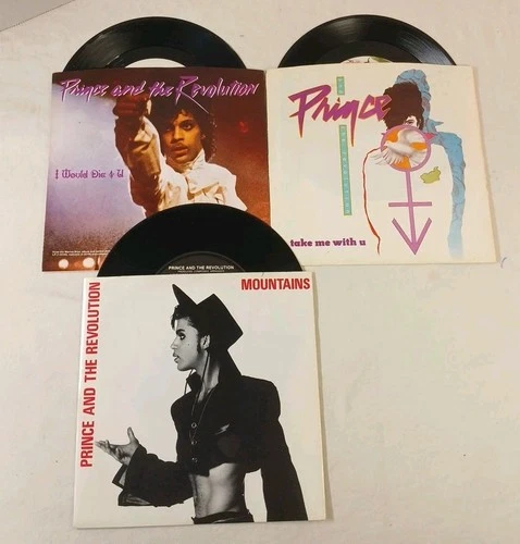 Prince And The Revolution 45 RPM 7" Vinyl Record Lot Of 3 I Would Die For You