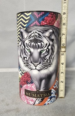  STARBUCKS 9'' Tall Sumatra Tiger Coffee Container Empty Limited Edition 2017
