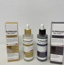 Dr.Melaxin Peel Shot Glow Ampoule Duo - Exfoliating White Rice  Black Rice