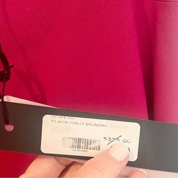 VETEMENTS Abito Halo McAdam nero nuovo con etichette rosa caldo con tasche completamente foderato maglia nuovo taglia 2