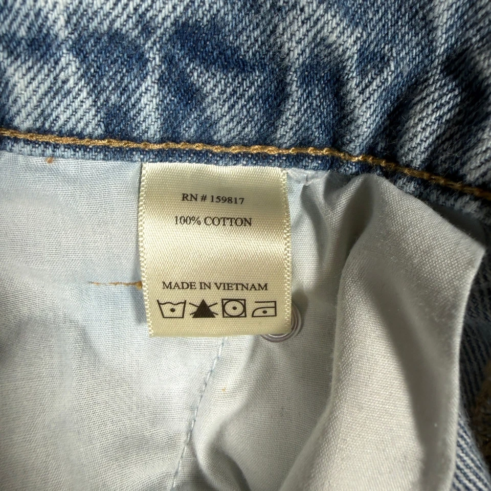 Pantalones cortos de mezclilla Altar'd State XS tiro alto lavado claro botones envolventes delanteros Foto 4 de 4