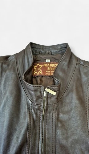 ​Womens Mens Unisex Genuine Brown Leather Vintage Jacket Jacket Size 56 image 4