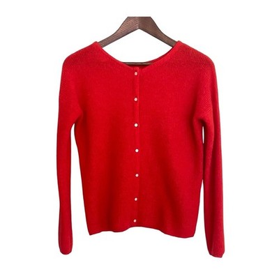 Sezane Gaspard Cardigan Red Super Kid Mohair Alpaca Blend NWT XXS It Runs Large