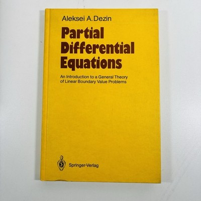 Partial Differential Equations Dezin Springer-Vertag Book VGC