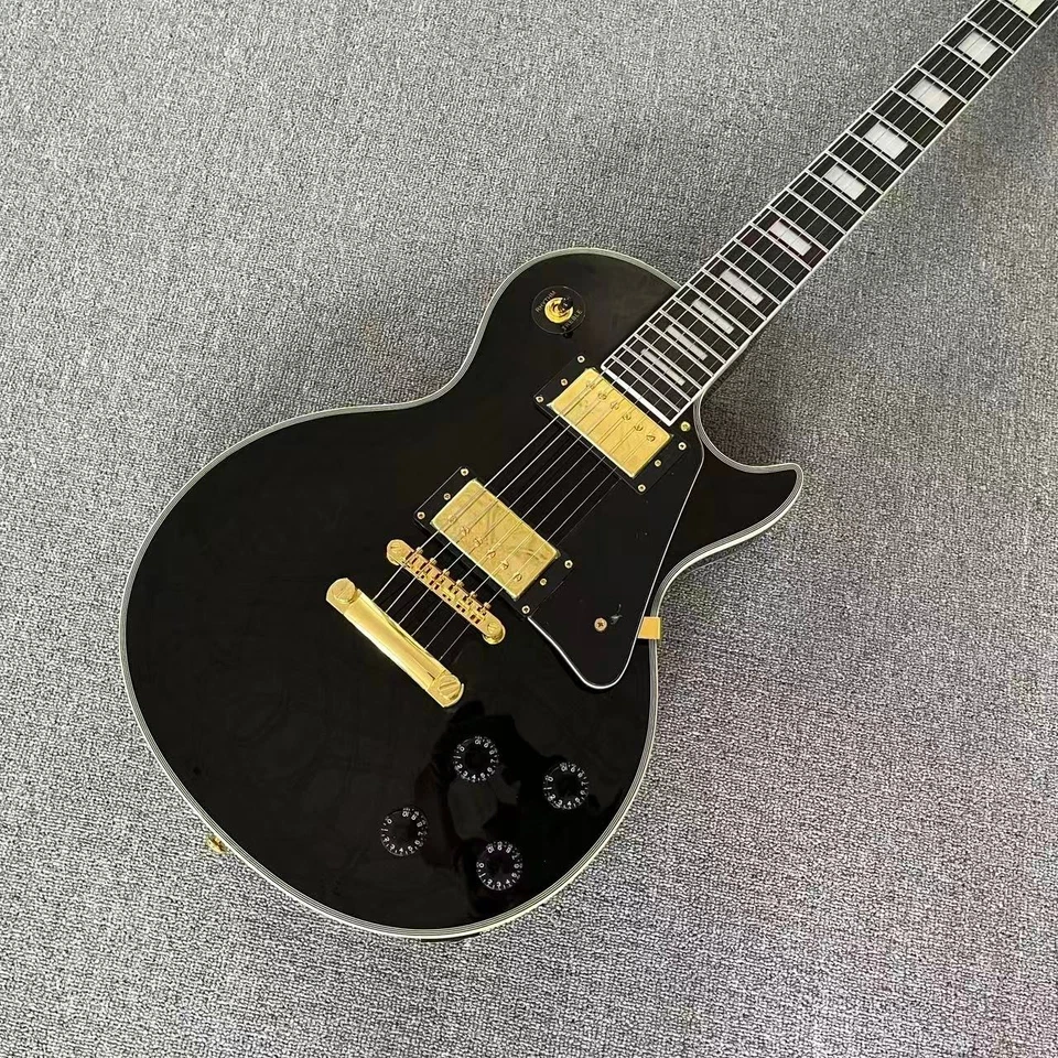 Custom LP electric guitar, Chibson Black Beauty, gold hardware Free shipping - Image 4 of 4