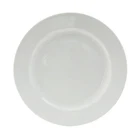 Tuxton China Inc Alaska 12" Diameter Porcelain White Wide Rim Plate - 1 Doz