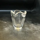 Vintage Steuben Art Glass Mini Ruffle Vase 3” Signed