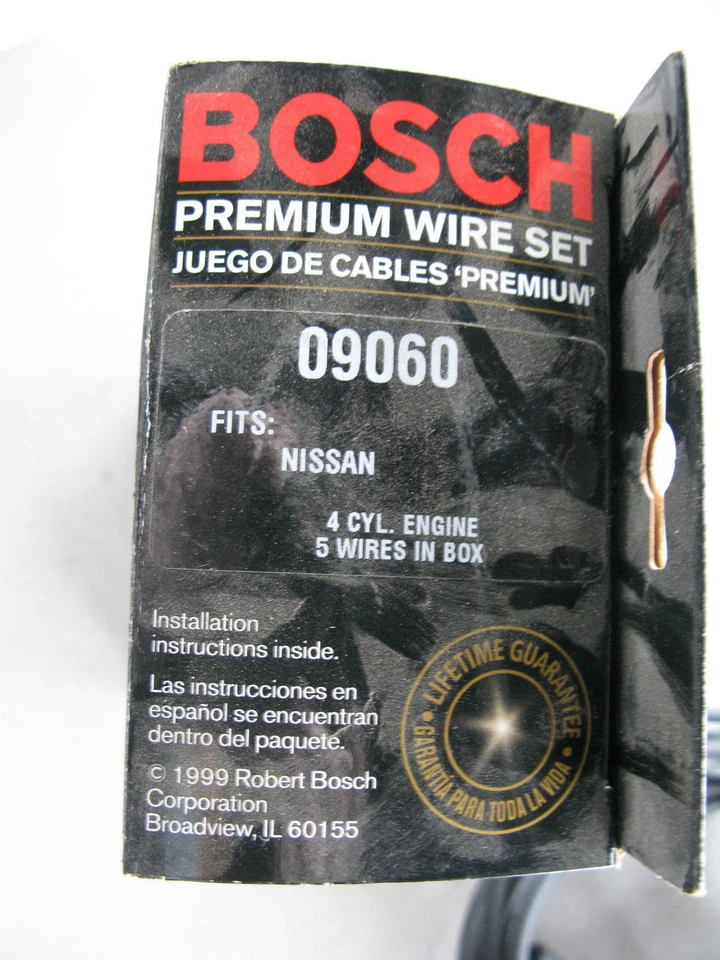 JUEGO DE CABLES DE BUJÍA BOSCH 09060 PREMIUM para NISSAN 1968-1980 4 cilindros Foto 2 de 2