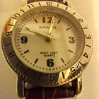 Vintage Advance Night Light Quartz Mens  Wristwatch with Band