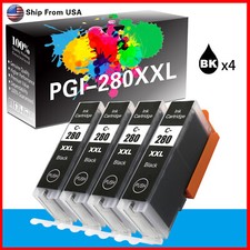 4PK PGI280XXL 280 Ink Cartridge Black for Pixma TR7500 TR8500 TR8600 Printer