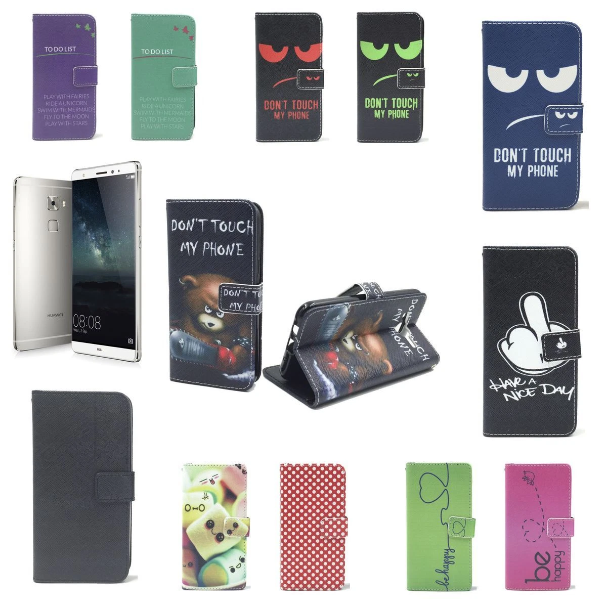 Custodia Per Huawei Mate 50 Pro Con Staffa - HAOYE Doppio Strato Rigida + Morbida, Blu